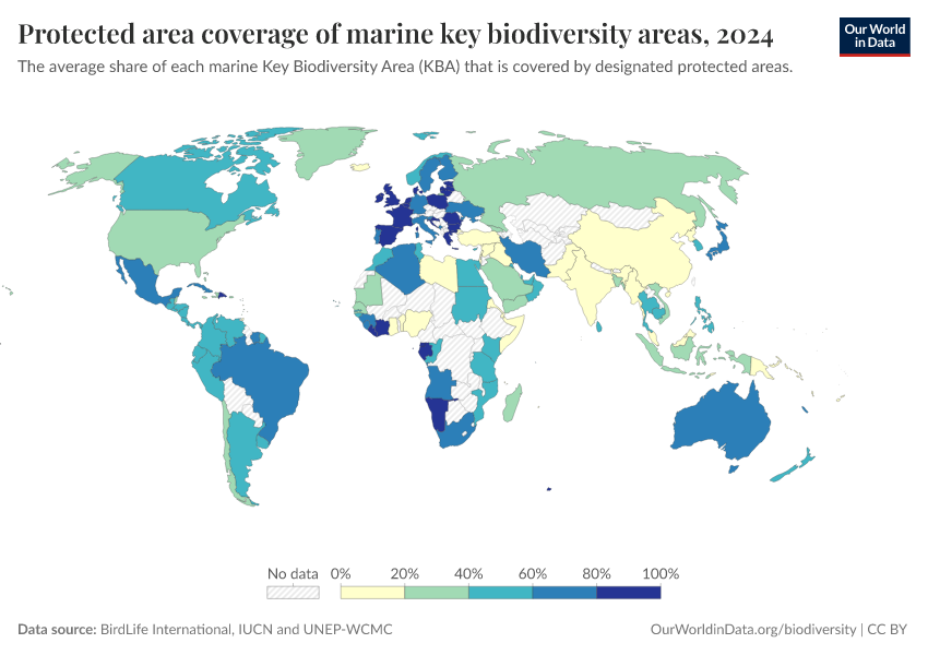 A thumbnail of the "Protected area coverage of marine key biodiversity areas" chart