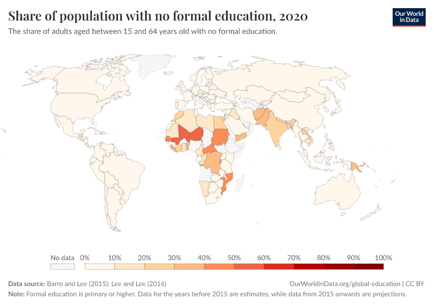 A thumbnail of the "Share of population with no formal education" chart